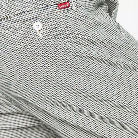 Levi's Premium XX Chino EZ Taper III Pants Trousers Black Grey Pattern Cotton S - Picture 4 of 15